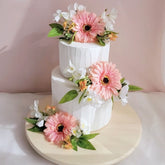 Set of 3 Wedding Cake Toppers Peach